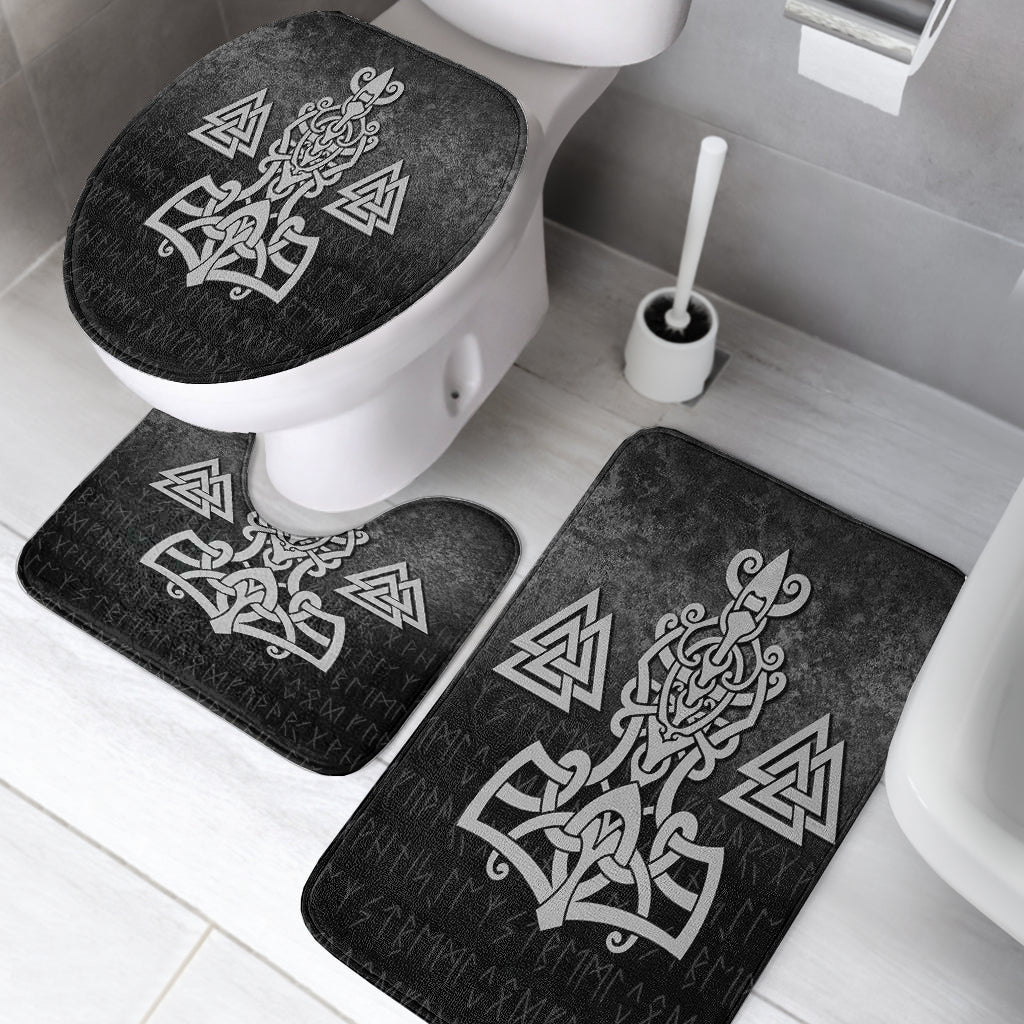 VikingStyle Bathroom Set Mjolnir and Valknut Bathroom Set A7 Viking