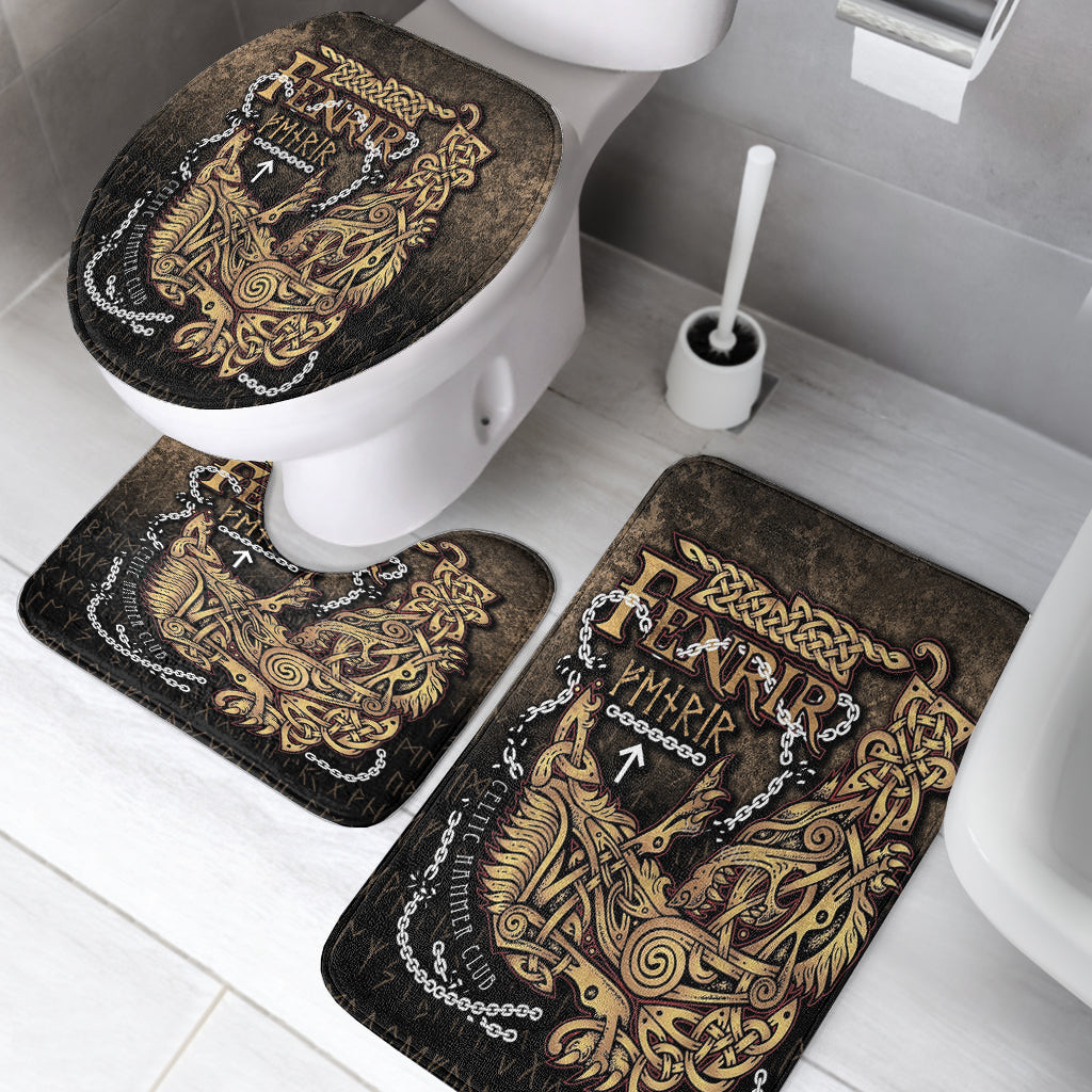 VikingStyle Bathroom Set Fenrir Ragnarok Viking Monster Wolf Bathroo