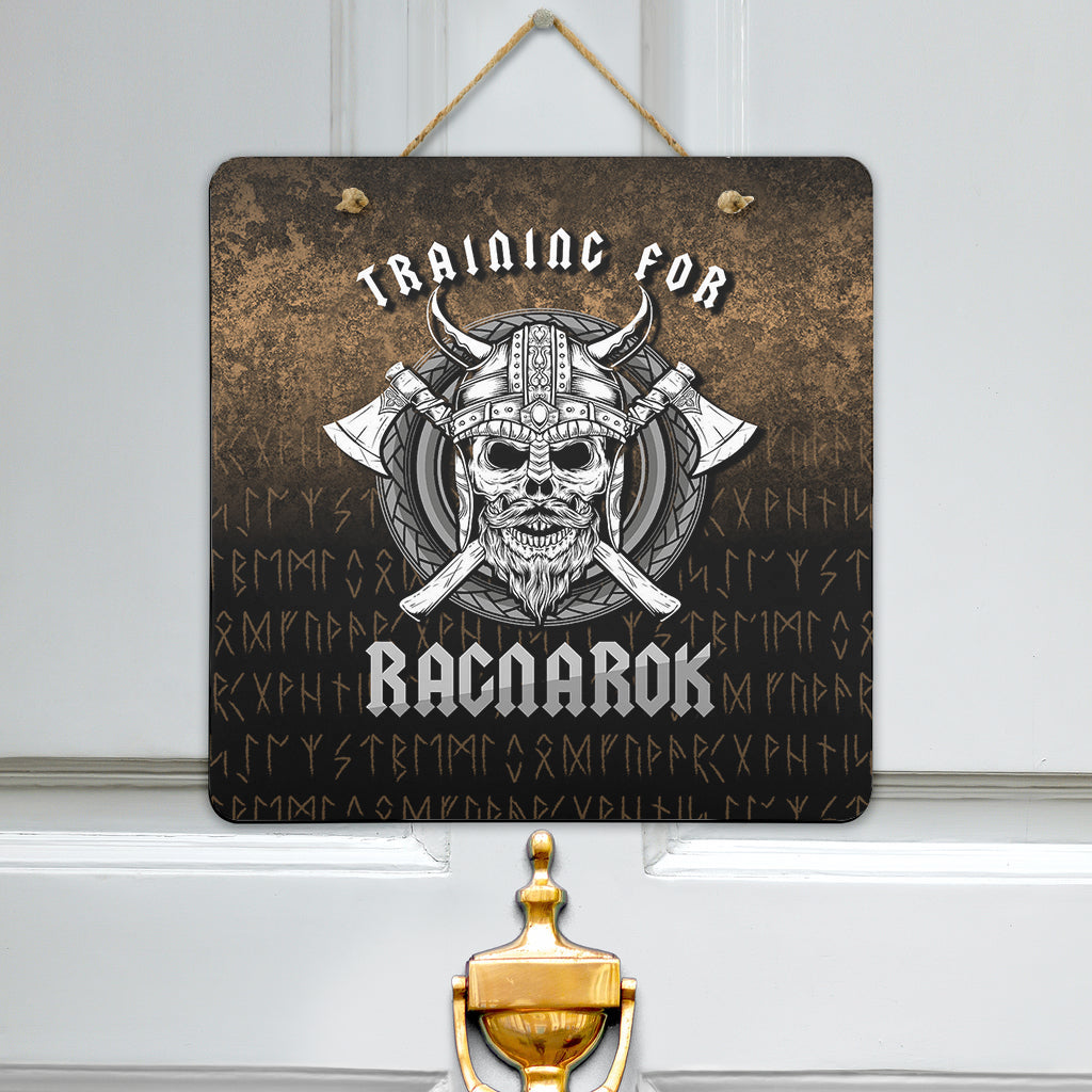 VikingStyle Hanging Door Sign -Training-For-Ragnarok-Vikings-Norse Han ...