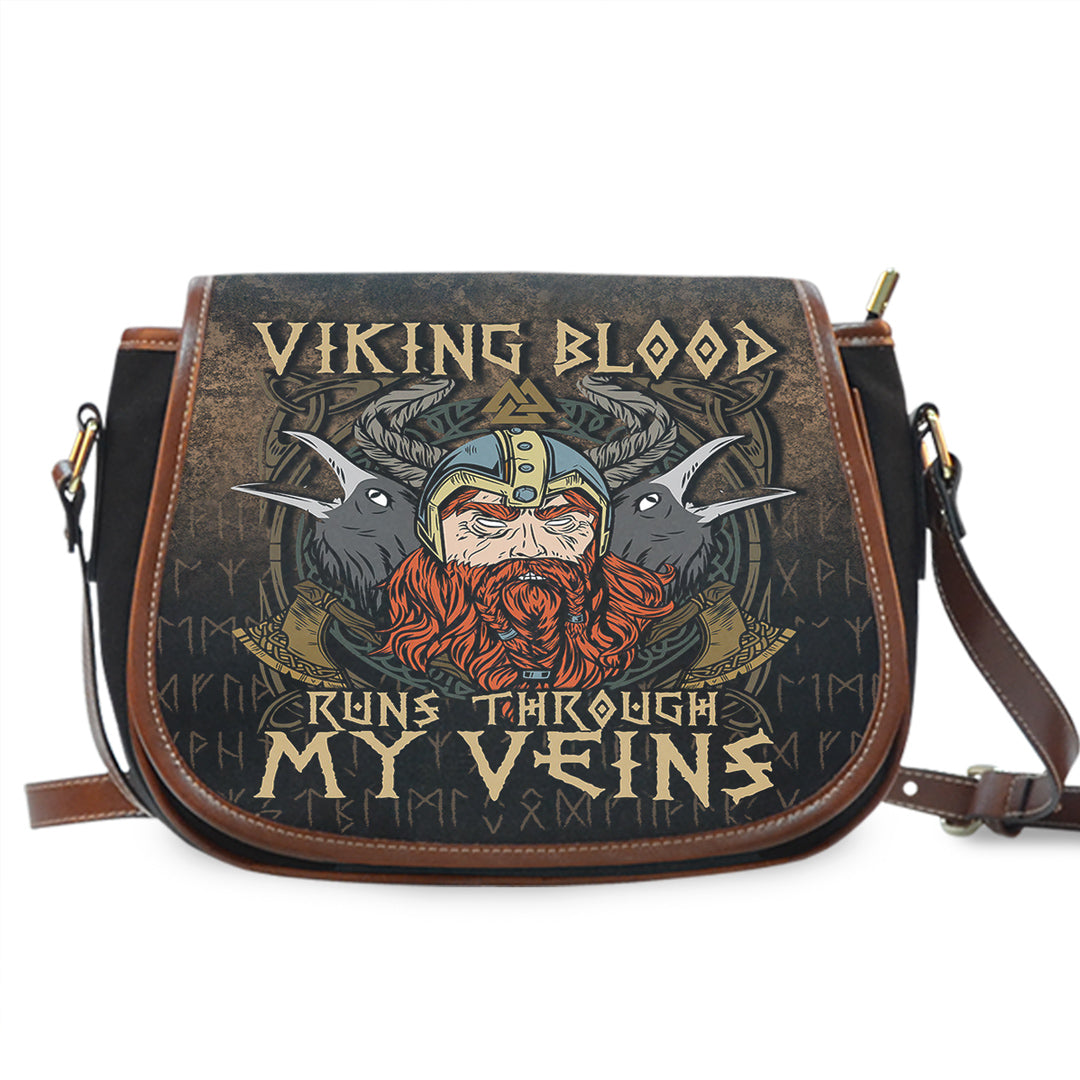 VikingStyle Saddle Bag Viking Blood Run Through My Veins Saddle Bag