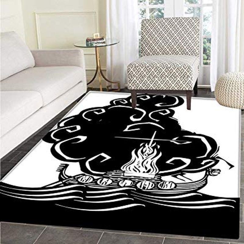 Viking Style Area Rug - Fenrir Norse Wolf | High Quality | Shipping ...